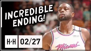 Dwyane Wade AMAZING Full Highlights Heat vs 76ers (2018.02.27) - 27 Points, GAME-WINNER!