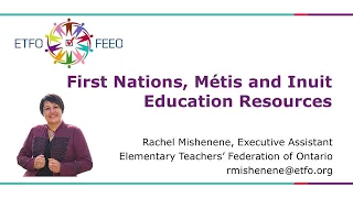ETFO First Nations, Métis and Inuit Education Resources