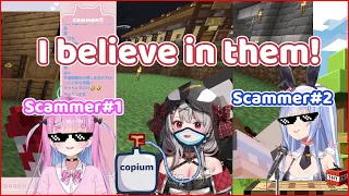 Aqua and Pekora working together to scam Chloe 【Hololive/ENG Sub】