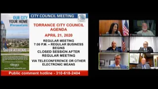 City of Torrance Council Meeting - April 21, 2020