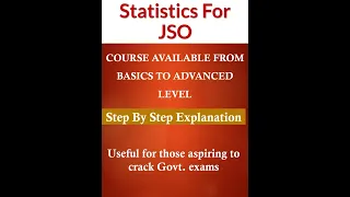 Statistics For JSO || Courses Available For All Levels||Step By Step Solution #jso #stepbystep #exam