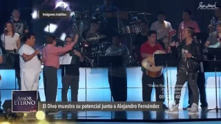 Juan Gabriel ensayando con Alejandro Fernández, Juanes y Paty Cantú