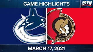 NHL Game Highlights | Canucks vs. Senators – Mar. 17, 2021