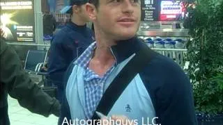 Evan Bourne WWE wrestling star signing autographs while at Lambert Airport in St. Louis, MO