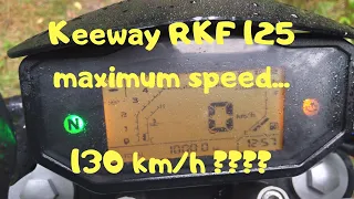 Keeway RKF 125 maximum speed, prędkość maksymalna