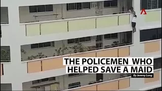 Hero policemen help save maid dangling from 5th storey in Bukit Panjang