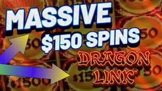 HIGH LIMIT DRAGON LINK SESSION - BIG BETS UP TO $150 PER SPIN!