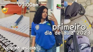 primeiro dia de aula 2023 ~escola nova~  VLOG