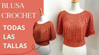 Cómo tejer Blusa Top a crochet o ganchillo super rápido y fácil | Todas las tallas