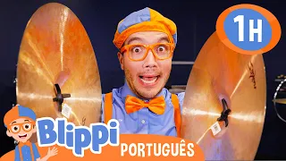 Blippi Visita um Museu Musical! | 1 HORA DO BLIPPI BRASIL! | Vídeos Educativos para Crianças