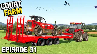 BUYING A LOW LOADER TRAILER Court Farm Country Park FS22 Ep 31