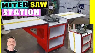 DIY MOBILE MITER SAW STAND STATION How To Build a Miter Saw Stand Station