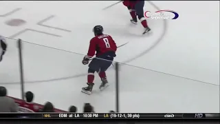 Alex Ovechkin nails Evgeni Malkin with a blindside hit (23 december 2010)