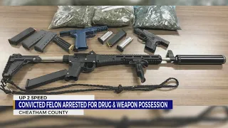 Convicted felon arrested for drug and weapon possession