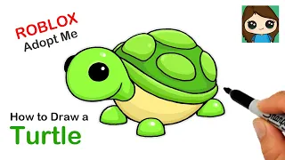 How to Draw a Turtle 🐢 | Roblox Adopt Me Pet