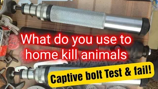 Captive bolt explained test & fail! #gunfail #testbench #butchery #selfsufficiency #homestead