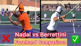 Does Berrettini Have A Better Forehand Than Nadal? (Tennis Technique Comparison)