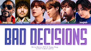 benny blanco, Snoop Dogg, BTS Bad Decisions Lyrics (Color Coded Lyrics)