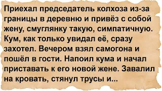 Кум напоил кума и начал приставать к его новой жене... Анекдоты для сумасшедшего настроения!