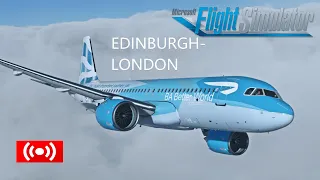 Microsoft Flight Simulator 2020 Edinburgh to London Heathrow BA1445 A320neo VATSIM