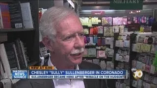 'Miracle on Hudson' pilot Chesley 'Sully' Sullenberger in Coronado to sign books, talk leadership
