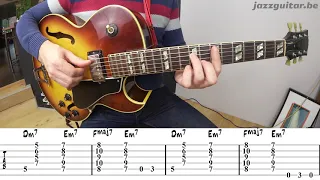 Minor Blues Jazz Guitar Vamp in the Style of Kenny Burrell