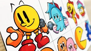 Drawing FNF - Pac-Man Mod (Arcade World) full week / Ms. Pac-Man / Friday Night Funkin