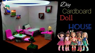 Diy Miniature Cardboard Doll🎎House 🏡|Easy Build Cardboard House|Cardboard Craft|Best Out Of Waste