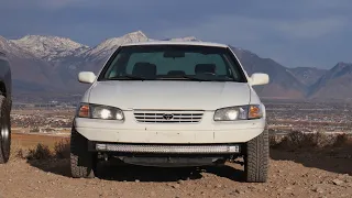 offroading in a toyota camry (trial run)