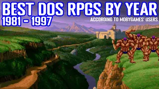 Best DOS RPGs by Year 1981 - 1997