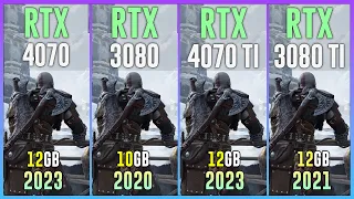 RTX 4070 vs RTX 3080 vs RTX 4070 TI vs RT 3080 TI - Test in 12 Games