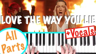 How to play LOVE THE WAY YOU LIE - Eminem ft. Rihanna Piano Tutorial