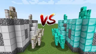 WHO HAS THE MOST STRONG CASTLE MINECRAFT? IRON GOLEM VS DIAMOND GOLEM