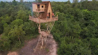 Bushcraft Building A Tree House 19M Shelter Use Ancient Skills