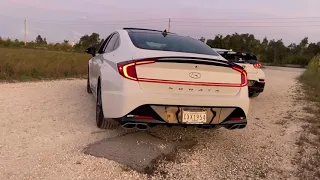 Sonata N-Line exhaust sound muffler/resonator delete, cold start, revving, launch control.