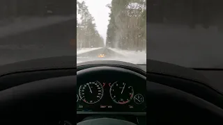 BMW F01 740D IN SNOW STORM