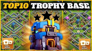 TOP 10 BEST TH12 TROPHY BASE WITH REPLAY || TH12 TROPHY PUSHING BASE WITH LINK || TH12 ANTI 3 STAR