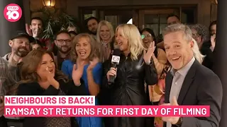 Neighbours Behind The Scenes Tour As Ramsay Street's Biggest Stars Return For Filming | Studio 10