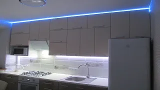 Красивая LED Подсветка Кухни Своими Руками!!!Подробный монтаж от А до Я! Выбор блока питания и ленты