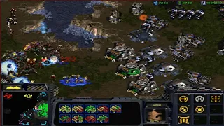 StarCraft: Brood War - Terran vs 1 Terran/3 Protoss/3 Zerg (vs 7 computers ) Map: Big Game Hunters