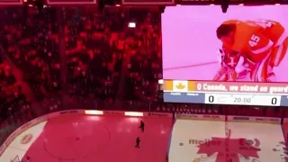 Red Wings fans sing Canadian national anthem when mic goes out