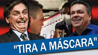 INACREDITÁVEL! PRESIDENTE DO ATLÉTICO-GO ARRANCA A MÁSCARA DE REPÓRTER: "SOMOS BOLSONARO"