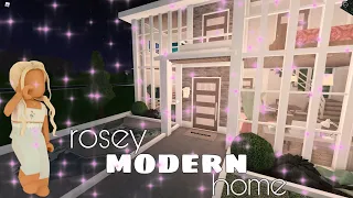 - rosey modern home || bloxburg speedbuild || iidxamond