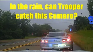 CHEVY CAMARO flees 134 MPH in pouring rain - Arkansas State Police pursuit chase PIT / TVI attempts