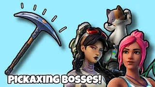 We PICKAXED All 3 MYTHIC BOSSES In Fortnite! (Kit, Jules, and Ocean!) *Season 3*