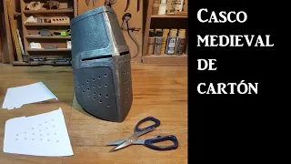 Casco medieval de cartón para hacer en casa