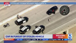 Stolen vehicle suspect in custody in Santa Clarita after chase