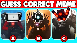 Guess CORRECT HEAD and MONSTER'S VOICE - Upgrade TV-man, Cameraman 3.0 | skibidi toilet 72 (part 2)