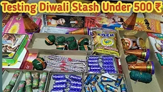 Testing Diwali Crackers Under 500 rs | Crackers testing | Diwali stash testing | Diwali 2020