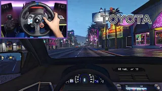 Toyota Camry POV | GTA V - Logitech G29 Gameplay